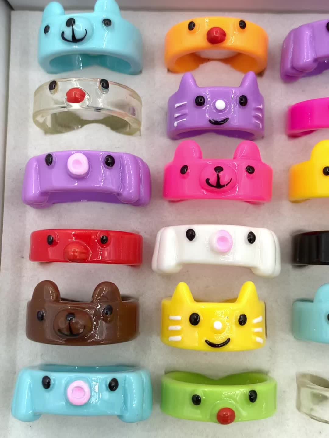 15pc Cute Cartoon Pet Animal Ring Set for Women, Fun Accessories